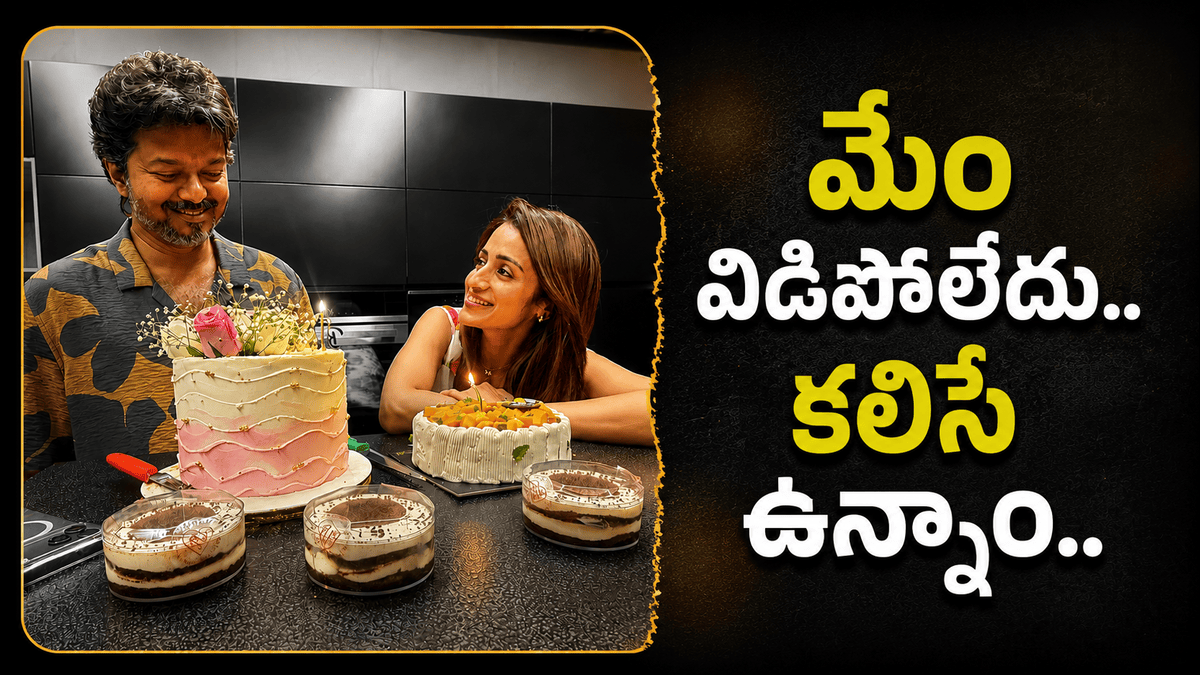 Vijay-Trisha: అంతా తూచ్, ఔను వాళ్లిద్దరూ కలిసే ఉన్నారు, విజయ్ తో కేక్ కట్ చేయించిన త్రిష