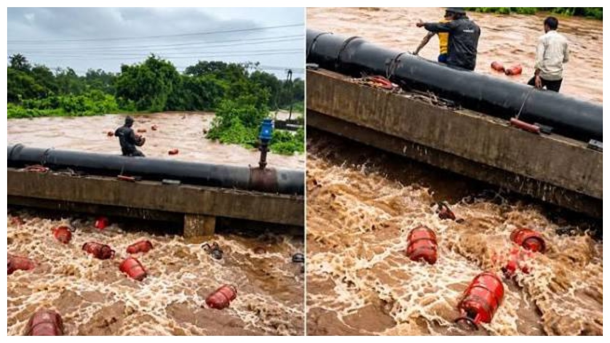 LPG Cylinders Swept Away: భారీ వరదలకు నదిలో కొట్టుకుపోయిన 3 వేల గ్యాస్ సిలిండర్లు.. వాటిని తాకవద్దని అధికారులు హెచ్చరిక..