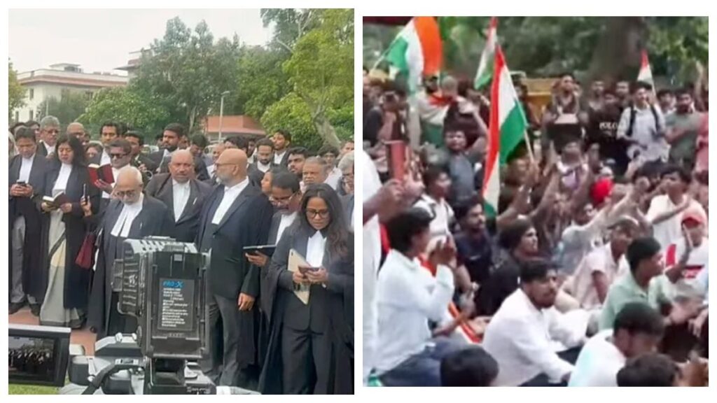 CJP Protest: విద్యార్థుల కోసం గళమెత్తిన సుప్రీంకోర్టు న్యాయవాదులు.. రాజ్యాంగ పీఠికతో నిరసన..ధన్యవాదాలు తెలిపిన సీజేపీ..