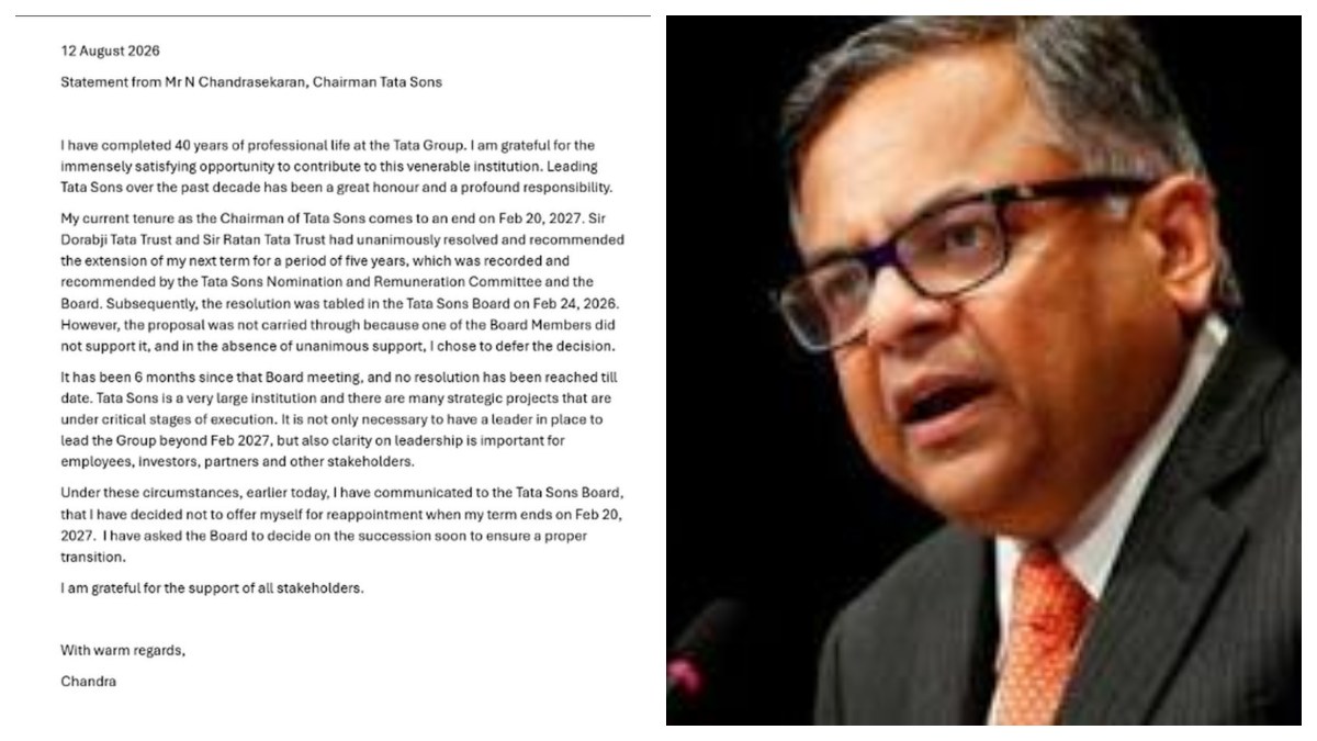 N Chandrasekaran Resigns: చంద్రశేఖరన్ రాజీనామాకు కారణం అదే.. ఆరు నెలల నుంచే టాటా సన్స్ గ్రూపులో ఘర్షణలు..