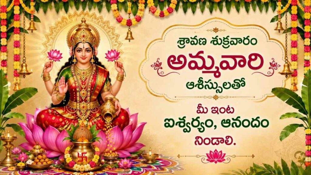 Varalakshmi Vratham 2026 Wishes Image in Telugu