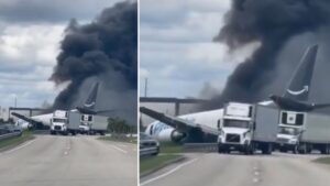 Amazon Cargo Plane Crash: మియామి విమానాశ్రయంలో ఘోర ప్రమాదం.. రన్‌వే దాటి వాహనాలపైకి దూసుకెళ్లిన అమెజాన్ కార్గో విమానం