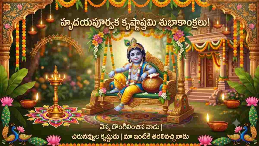 Sri Krishna Janmashtami Wishes In Telugu