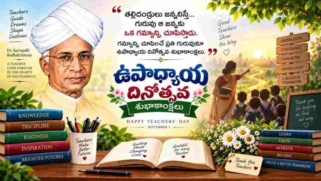 Happy Teachers Day 2026 TeluguWishes
