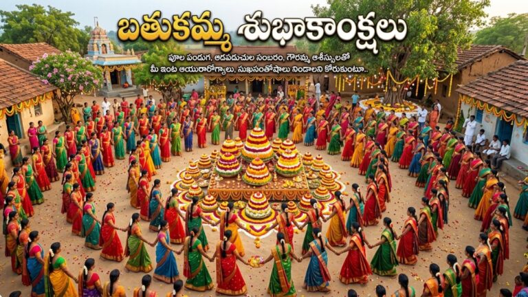 Bathukamma Wishes in Telugu 2026 | బతుకమ్మ 6వ రోజు అలిగిన బతుకమ్మ శుభాకాంక్షలు..WhatsApp, Facebook, Instagram, X ద్వారా తెలియజేయండిలా..