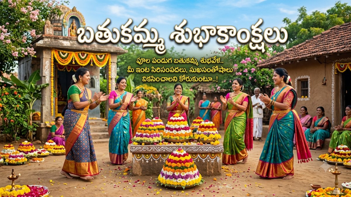 Bathukamma Wishes in Telugu: బతుకమ్మ పండుగ శుభాకాంక్షలు.. మీ బంధుమిత్రులకు పంపించేందుకు అందమైన సందేశాలు.. వాట్సాప్, ఫేస్‌బుక్‌లో షేర్ చేసేందుకు బెస్ట్ కోట్స్..